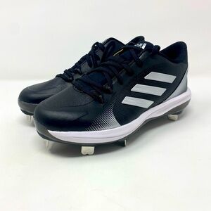 Adidas Women’s PureHustle 2 Baseball Shoes. Black & Metallic Silver‎ Size 7